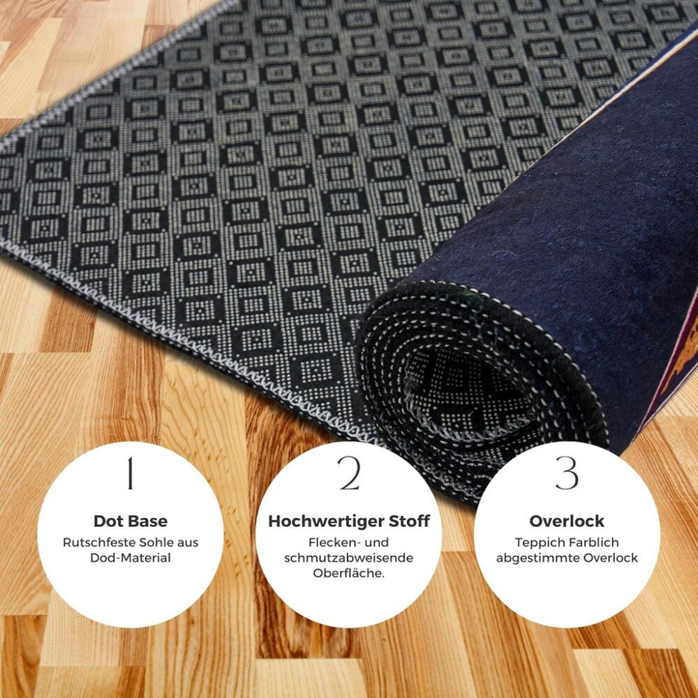 miqna Küchenteppich, rutschfeste Küchenläufer, Waschbarer Küchenteppich