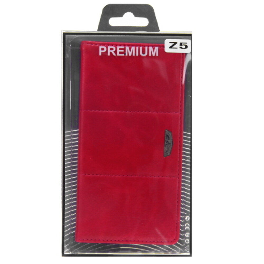 Book Case Handyhülle für Sony Xperia Z5 Pink Schutz Tasche 4250710565672