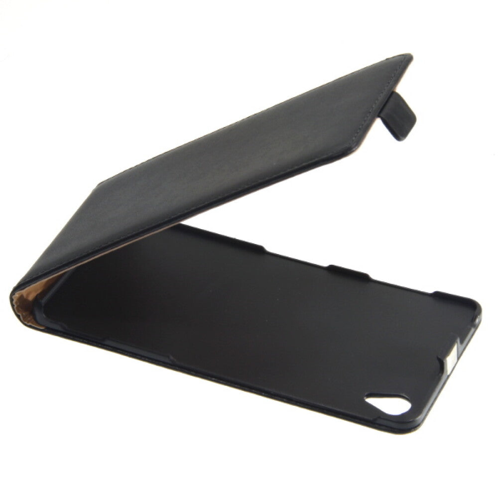 Slim Leder Flip Hülle für Sony Z3 Schwarz Handy Tasche Schutz Case 4250710556199