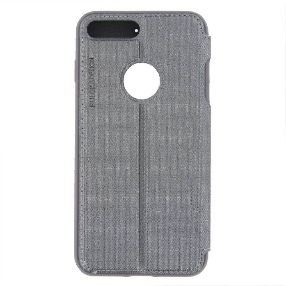 Flip Hülle für iPhone 7 Plus Grau Handy Tasche Schutz