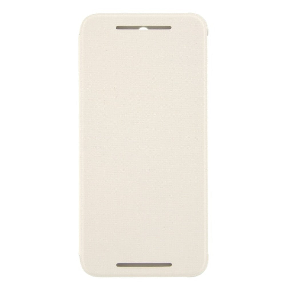 Original Flip Cover Handyhülle für HTC One E8 Weiß Schutz HCV980