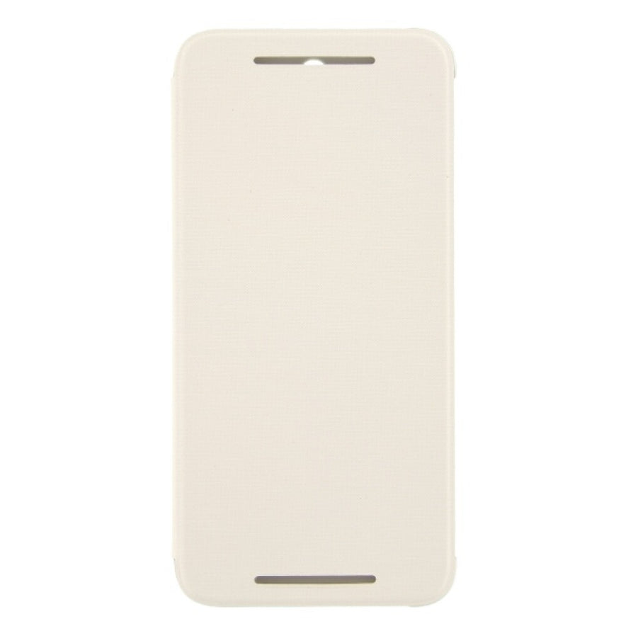 Original Flip Cover Handyhülle für HTC One E8 Weiß Schutz HCV980