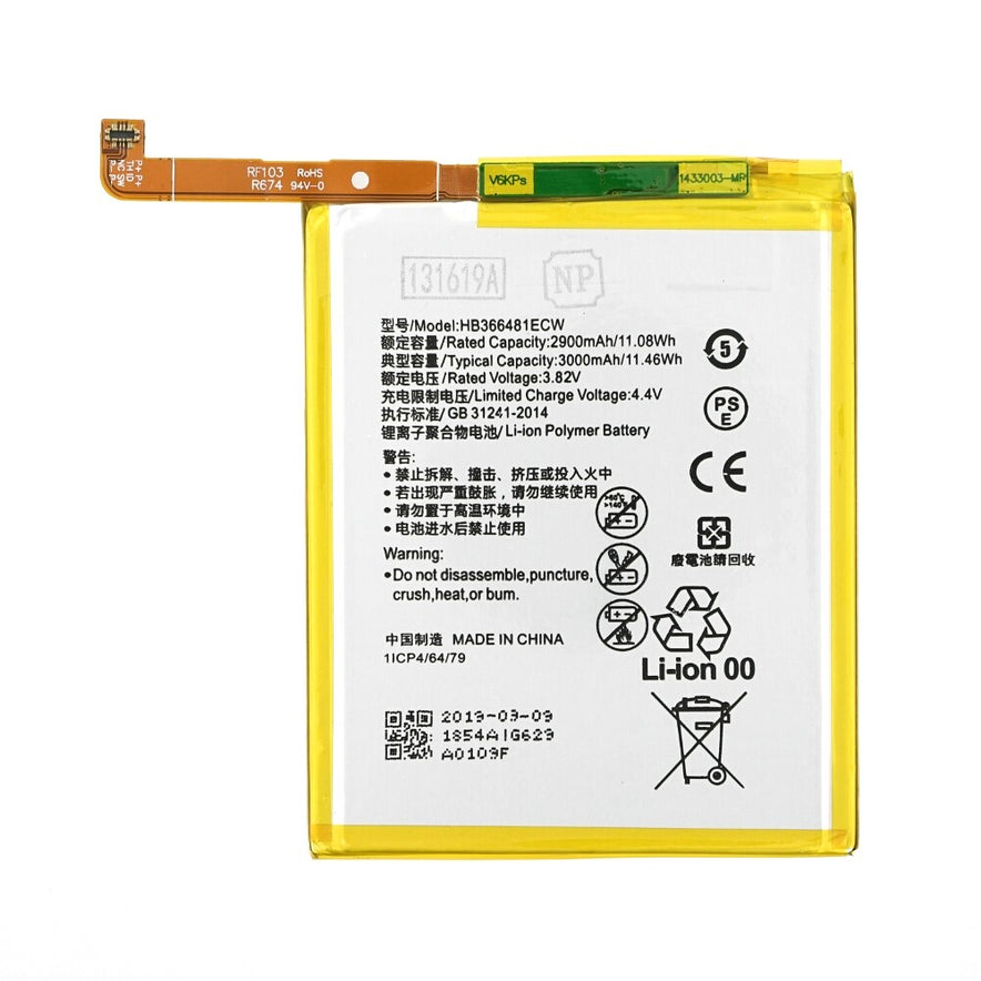 Akku für Huawei P8Lite P9 Lite P10 Lite Honor 8 3000mAh wie Original HB366481ECW