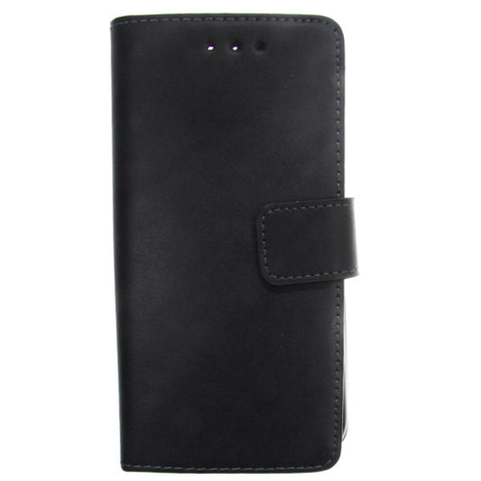 Slim Handyhülle für HTC A9 Schwarz Leder Tasche Schutz 4250710570812