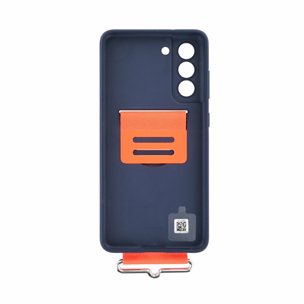 Samsung Silikonhülle mit Trageriemen Galaxy S21 FE navy EF-GG990TNEGWW