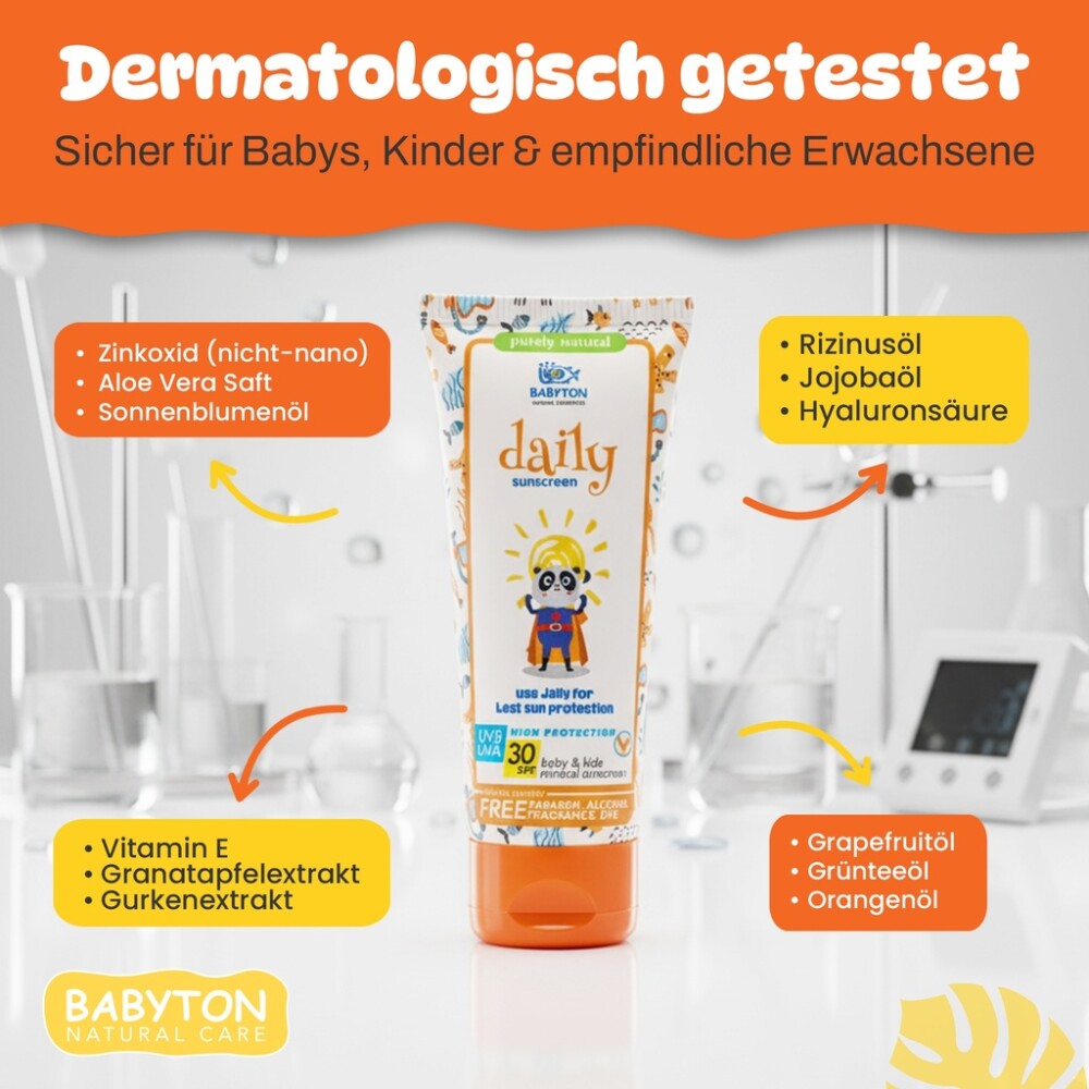 Babyton Mineralische Tagessonnencreme für Babys und Kinder LSF 30
