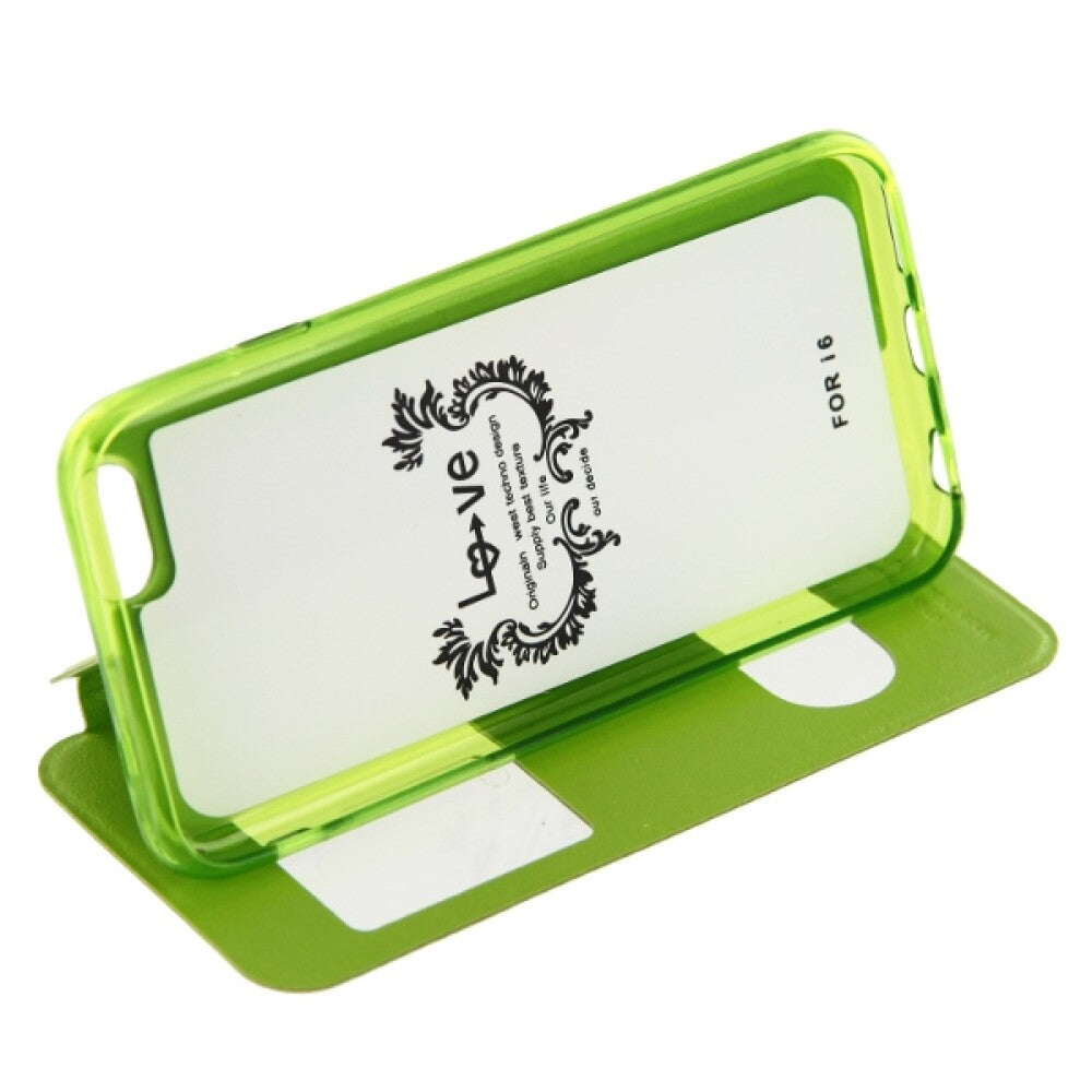 Flip Cover Handyhülle für iPhone 6 6s Grün Schutz Tasche