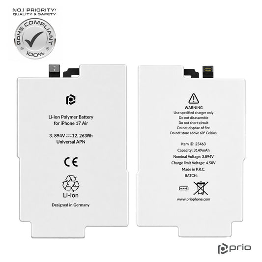 Prio Battery für iPhone Air (Universeller APN)