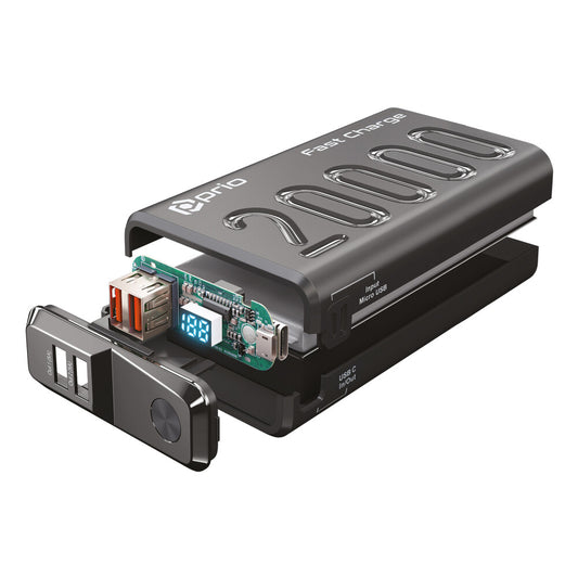 prio Schnelllade (22.5W SCP / 20W PD / QC3.0 ) Powerbank 20.000mAh schwarz