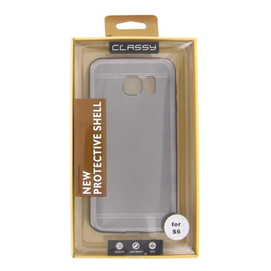 Silikon Handyhülle für Samsung Galaxy S6 Grau Schutz Tasche
