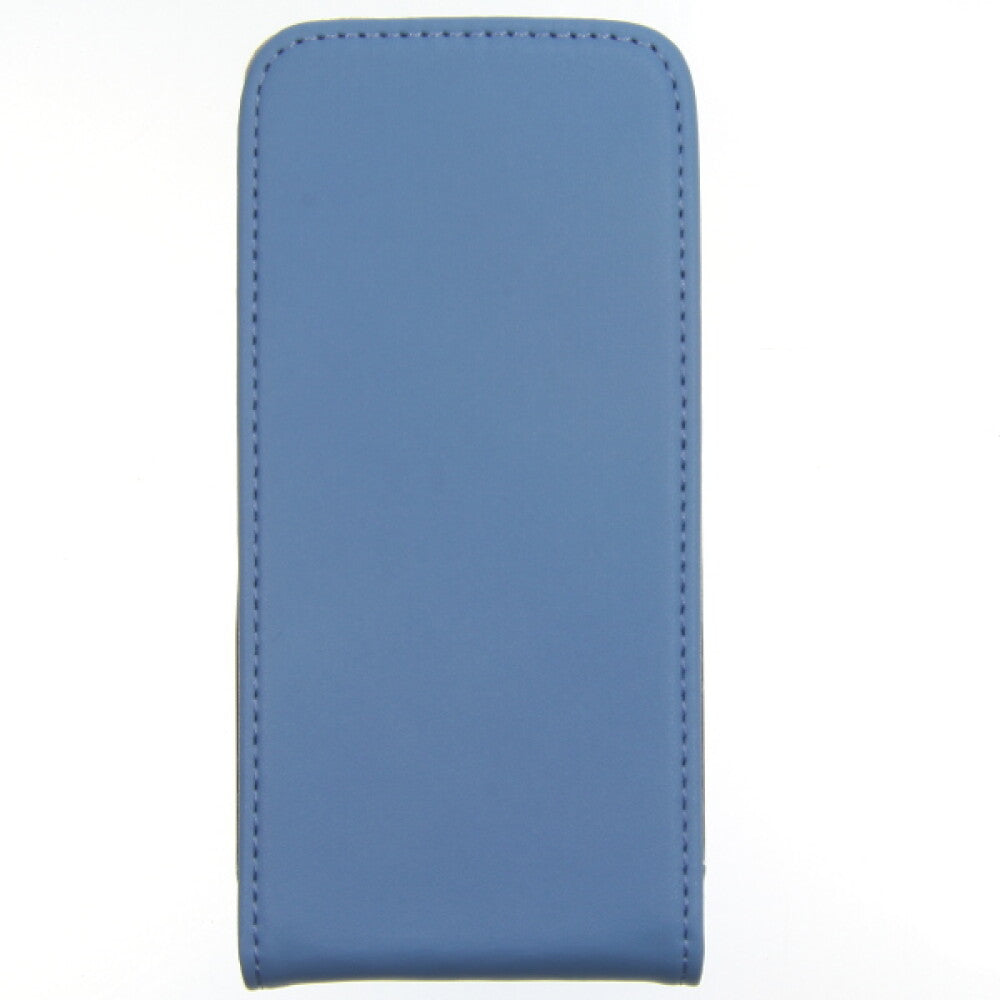 Slim Leder Flip Handyhülle für iPhone 4 4s Blau Schutz Tasche