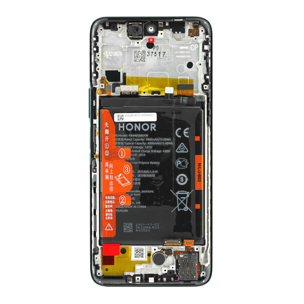 Original Display für Honor X20 SE Grün LCD Bildschirm + Akku 02354GPJ
