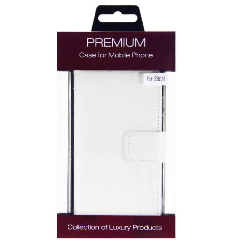 Lederhülle Handyhülle für Samsung Galaxy S5 mini Weiß Tasche Schutz