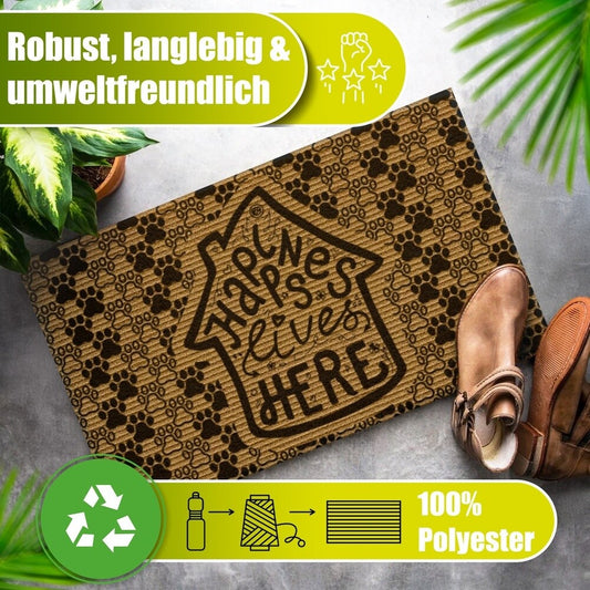 Decovetro Happines Live Desenli Kapı Önü Halı Paspas 40 x 60 Cm