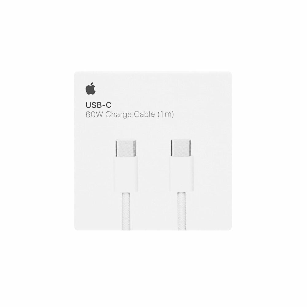 Original Apple 60W USB-C Gewebtes Ladekabel, 1 m, Weiß MQKJ3ZM/A