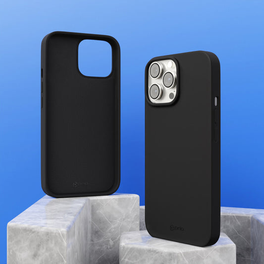 prio Silikonschutzhülle für iPhone 13 mini schwarz
