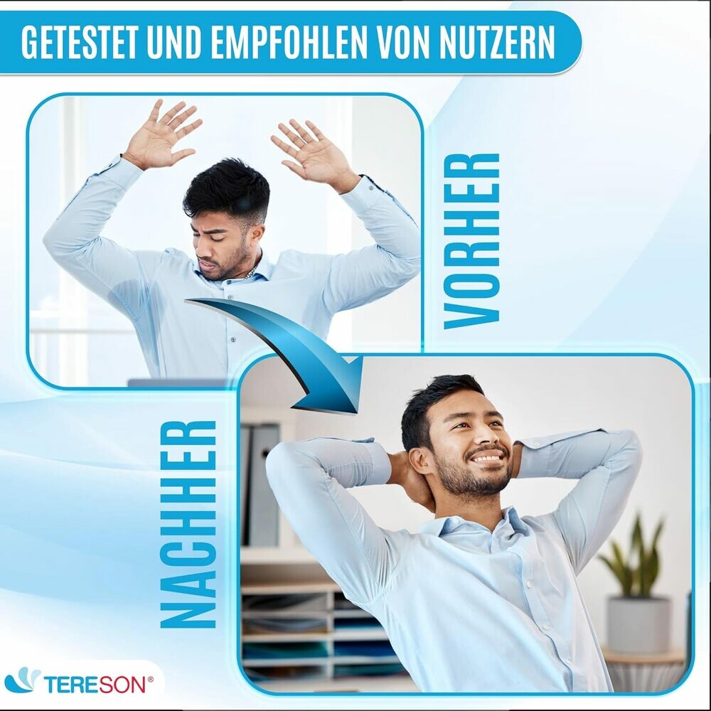 Tereson Antitranspirant Spray 50 ml, stark gegen Schwitzen an Achseln und Händen x2