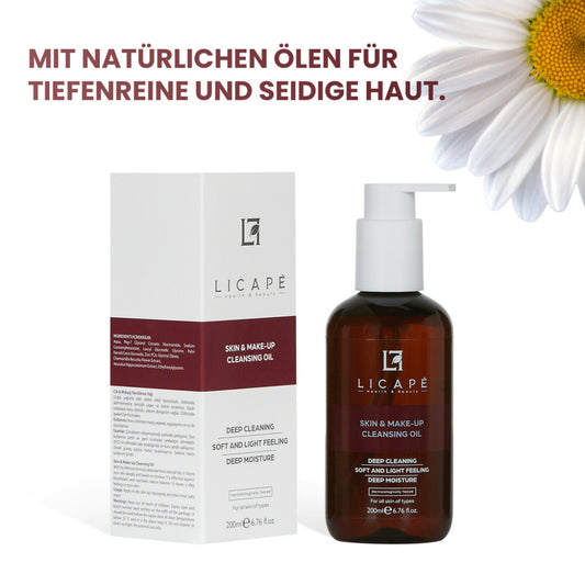 Reinigungsöl 200 ml - Zweiphasen-Reiniger für Haut & Make-up mit Anti-Akne
