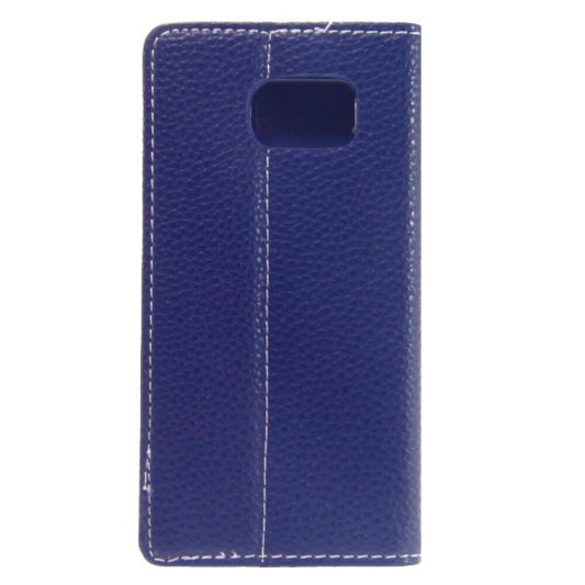 Book Case Handyhülle für Galaxy S6 Blau Schutz Tasche