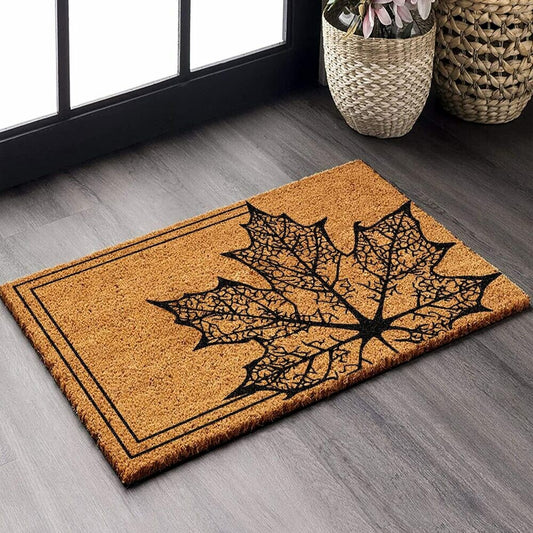 Decovetro Paspas Yaprak Desenli Kapı Önü Paspası 40 x 60 cm