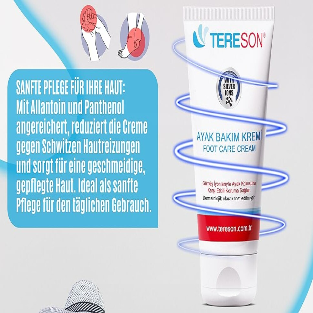 Fußcreme gegen Fußgeruch 50ml – Unisex, Feuchtigkeit & Frische für Füße
