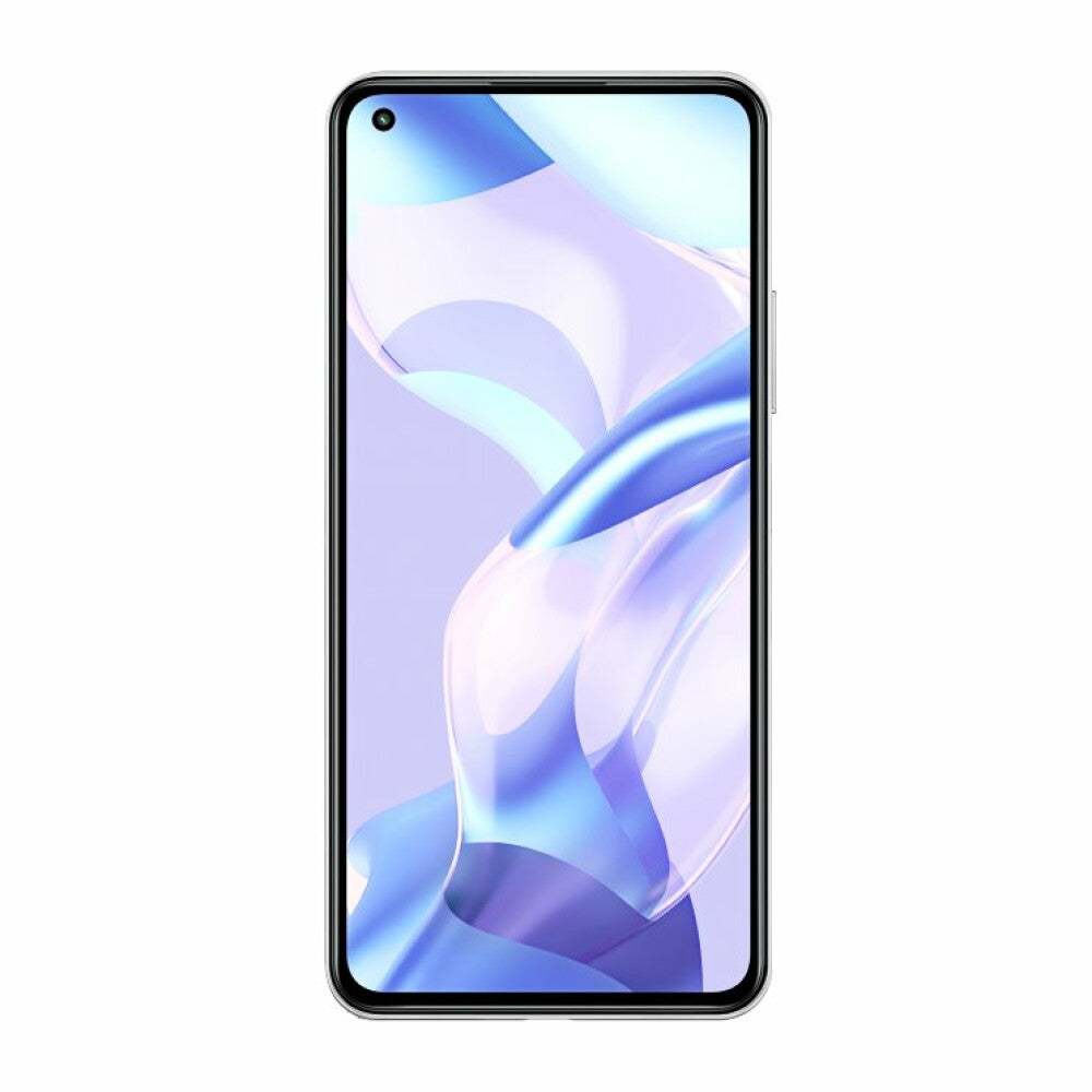 Display + Rahmen für Xiaomi 11 Lite 5G NE Silber / Weiß