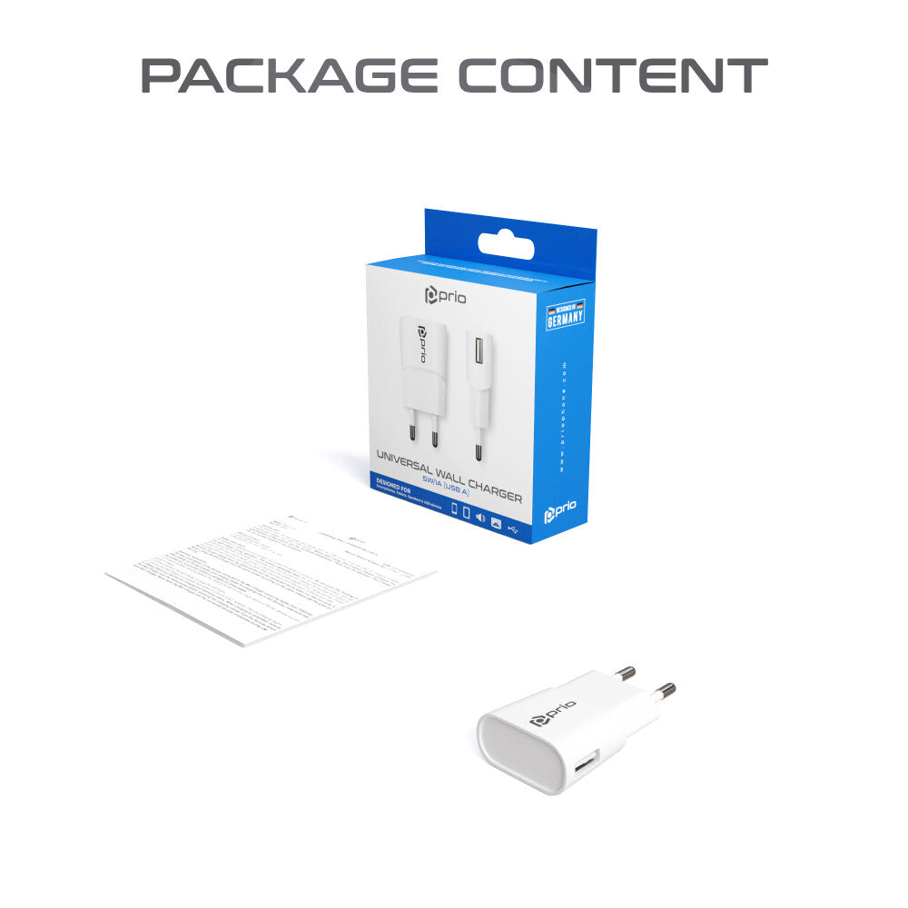 prio Universal-Wandladegerät 5W/1A (USB A) weiß