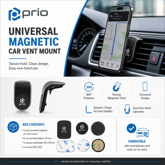 prio universelle magnetische KFZ-Halterung für Mobiltelefone
