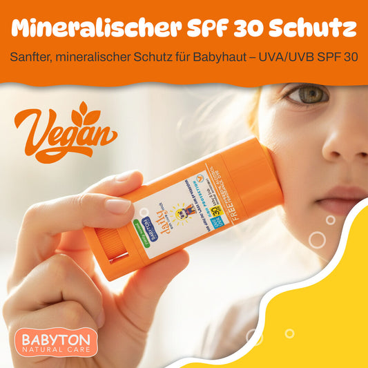 Babyton Kids Natürlicher Sonnenschutzstift für den täglichen Gebrauch LSF 30 20 g