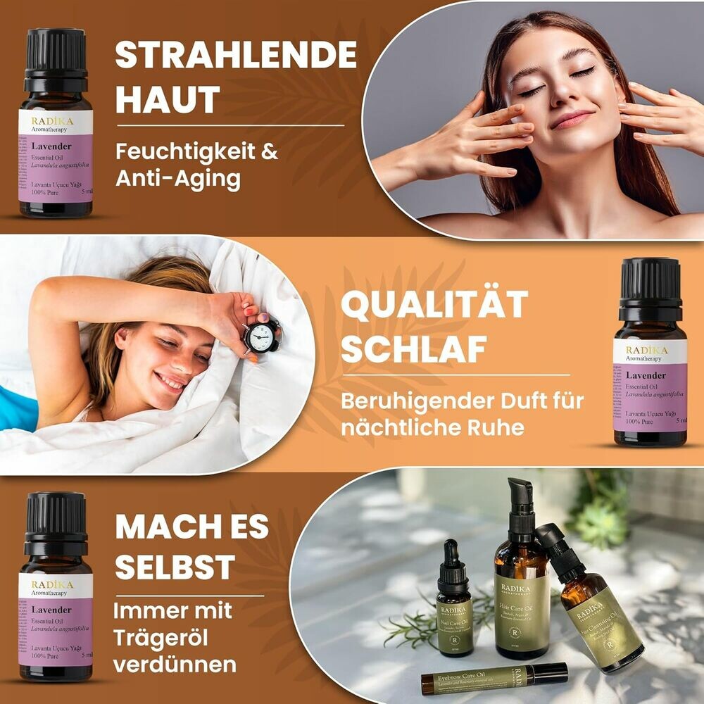 Lavendelöl, ätherisches Öl, 100% Rein, BIO, natürlich, 10 ml