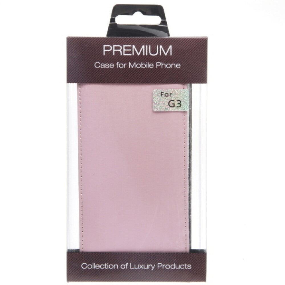 Leder Flip Handyhülle für LG G3 D855 Pink Schutz Case 4250710554034