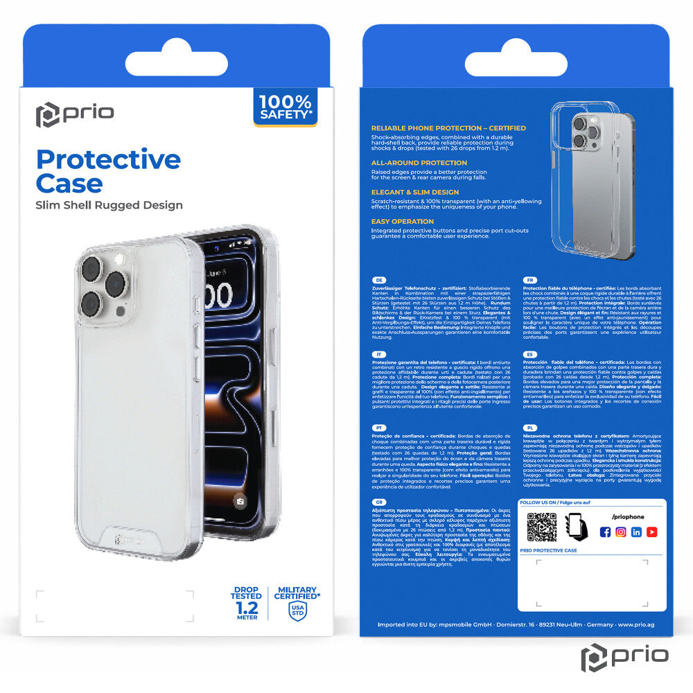 prio Schutzhülle für iPhone 13 Pro Max transparent