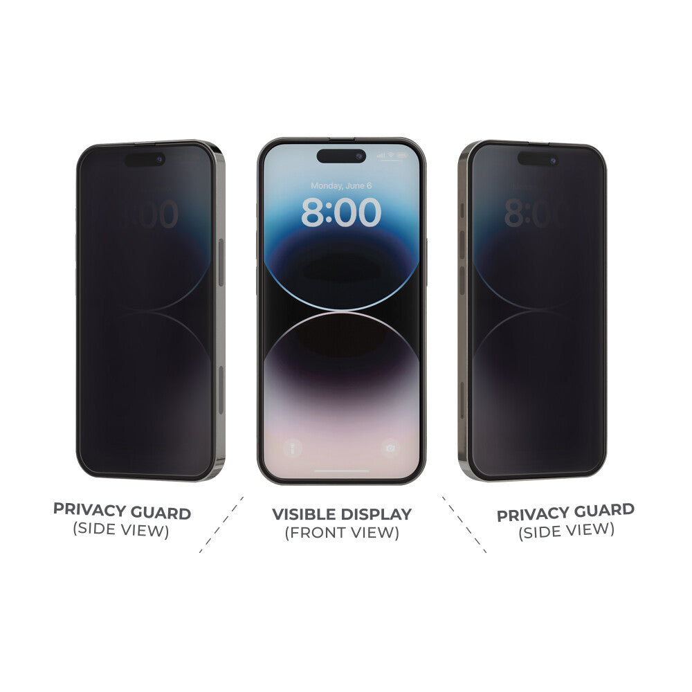 Prio 3D Anti-Spy Panzerglas für iPhone 15 Plus (6,7 Zoll) schwarz