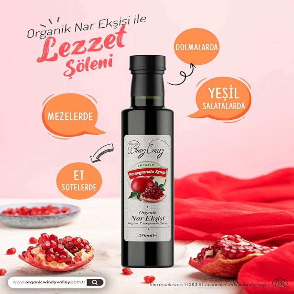 Granatapfelsirup natürlich, Bio-Granatapfel, ECOCERT Certification 350gr