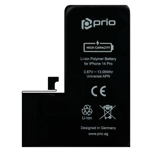 Prio Hochleistungsakku für iPhone 14 Pro (3380 mAh) - Universeller APN -