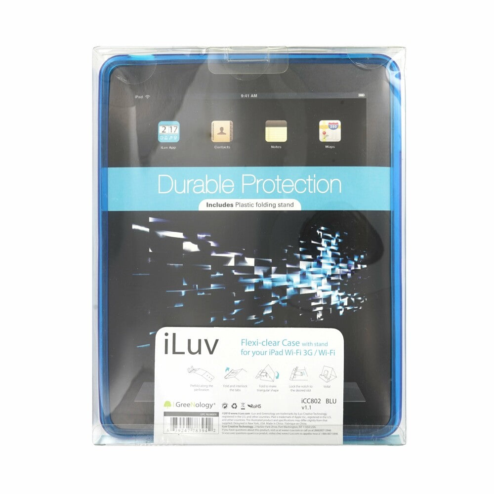 Original Flexi-Clear Handyhülle für iLuv ICC802 Blau Schutz Cover