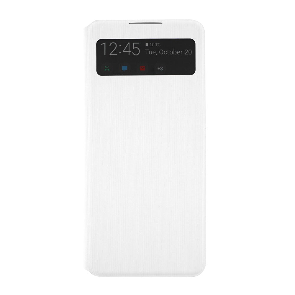 Original S View Handyhülle für Samsung Galaxy A42 5G weiß EF-EA426PWEGEE