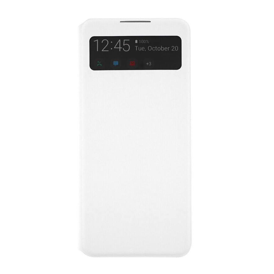 Original S View Handyhülle für Samsung Galaxy A42 5G weiß EF-EA426PWEGEE