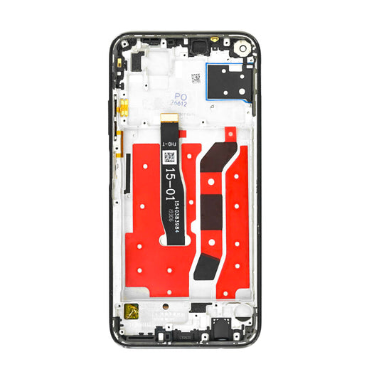 Display für Huawei P40 Lite LCD + Rahmen Schwarz Bildschirm Touch Ersatz
