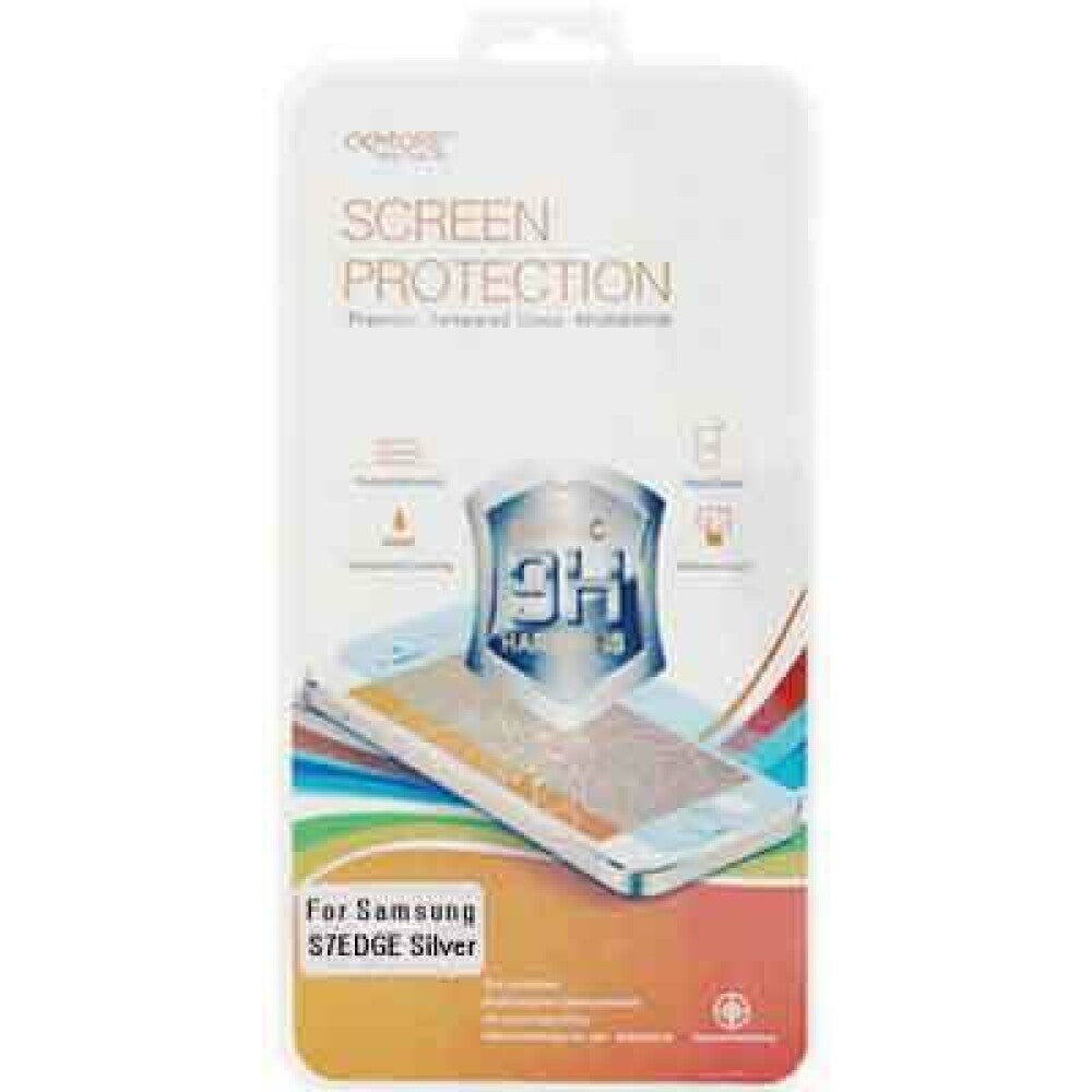 Panzerfolie Gehärtetes Glas für Samsung S7 Edge Silver Blickschutz
