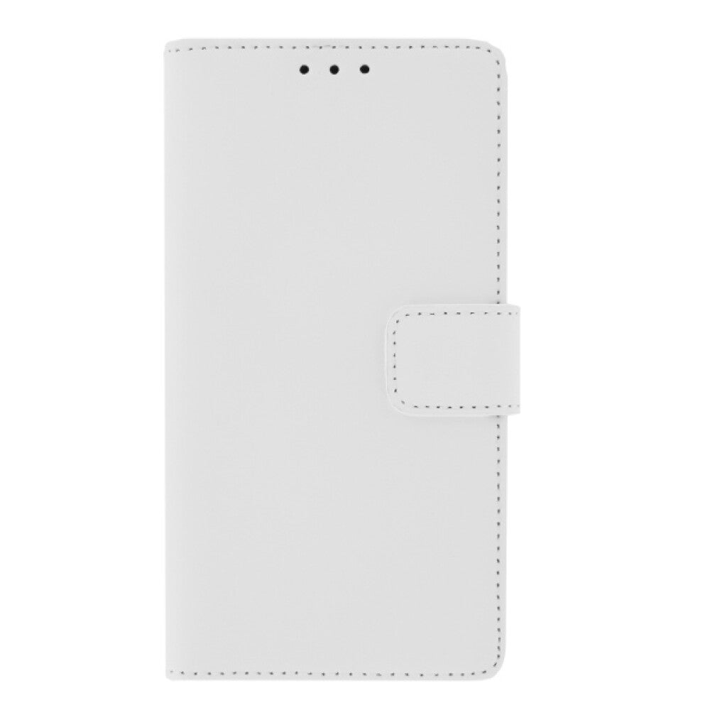 Slim Leder Book Case Handyhülle für Galaxy S7 Weiß Schutz Tasche