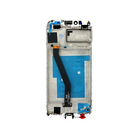 OEM display unit + frame for Huawei Honor 7A white, without logo