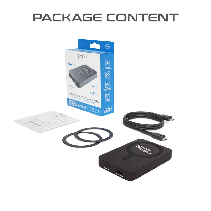 prio Wireless Power Bank MAG 10.000mAh