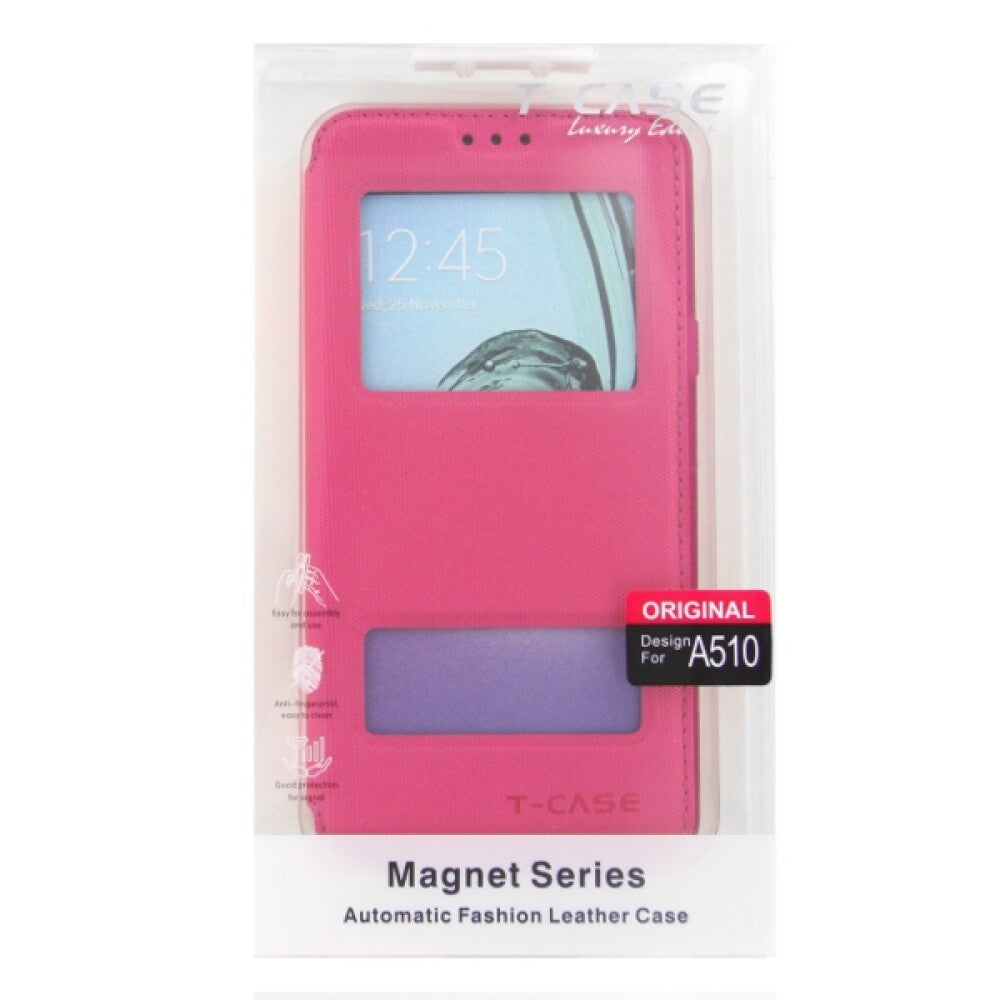 Lux Magnet Flip Handyhülle für Samsung A5 2016 Grau Schutzhülle Tasche