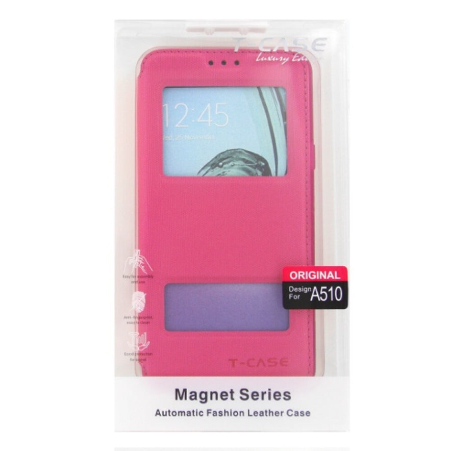 Lux Magnet Flip Handyhülle für Samsung A5 2016 Grau Schutzhülle Tasche