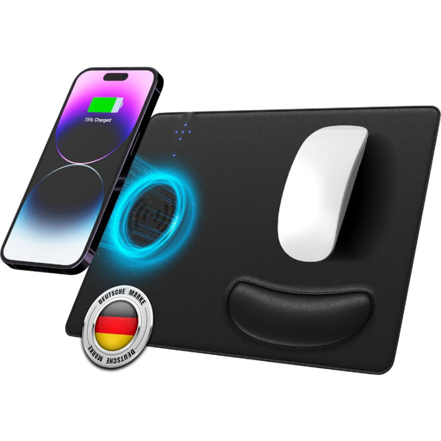 prio Schnelllade Mauspad 15 W (USB C) schwarz