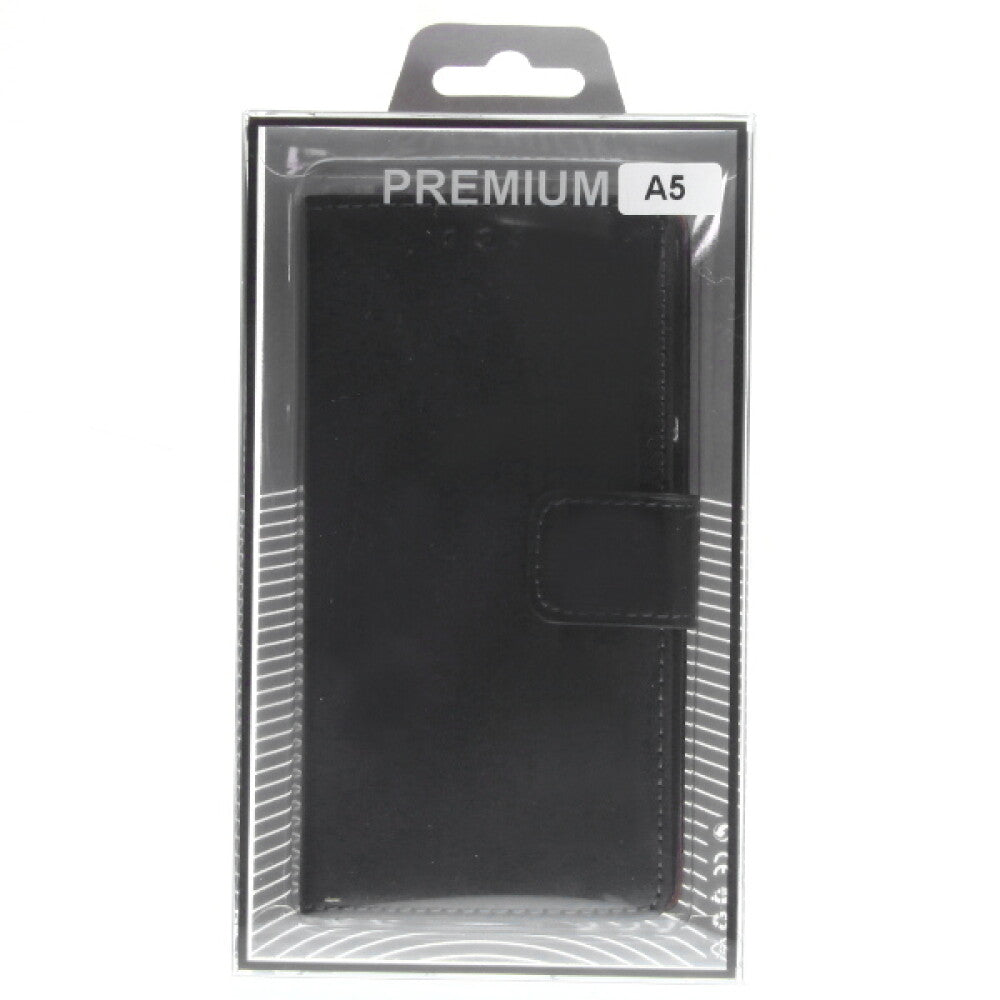 Leder Handyhülle für Samsung Galaxy A5 A500 Schwarz Schutz Case