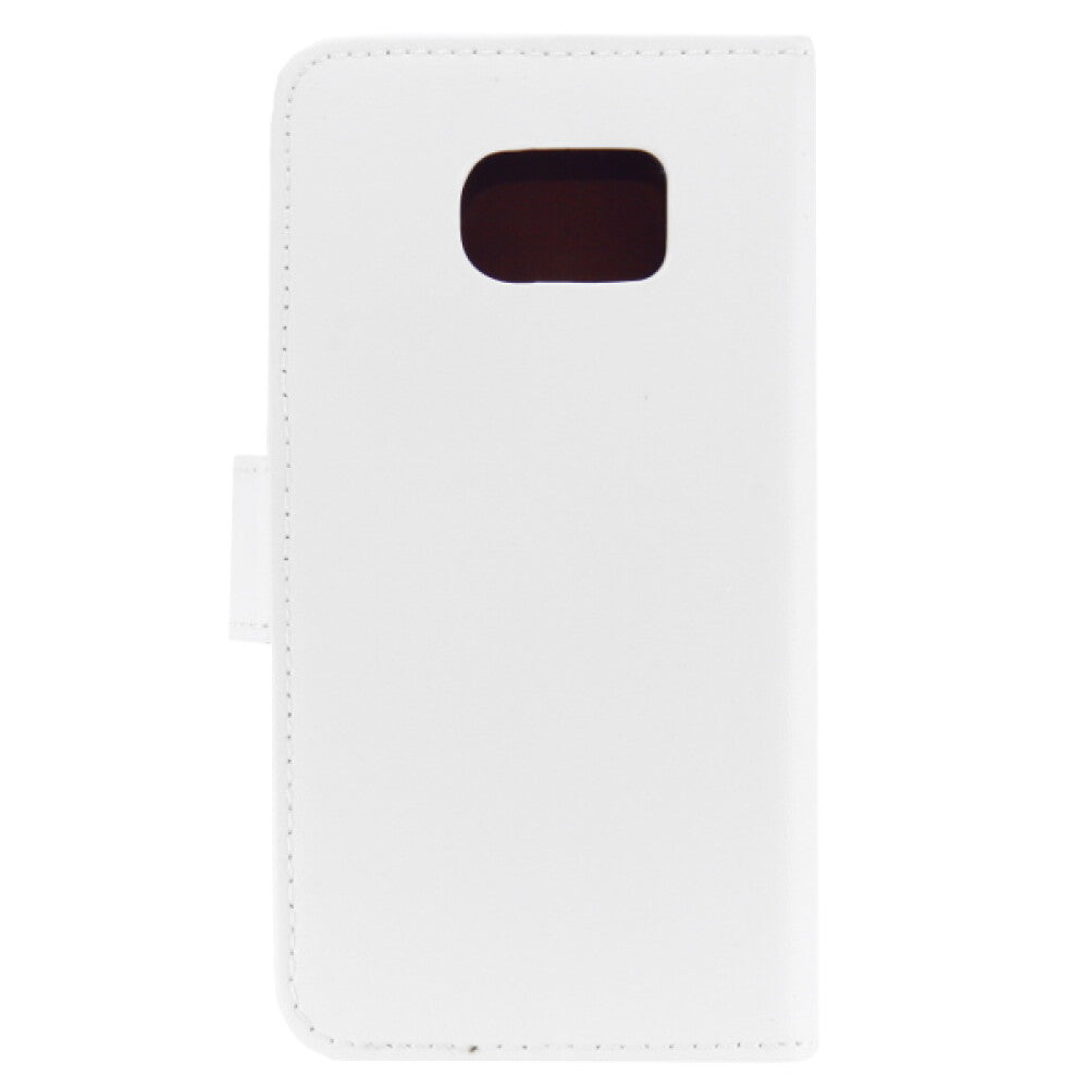 Book Case Handyhülle für Galaxy S6 Edge Weiß Leder 4250710561377