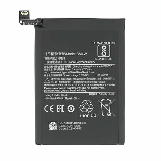 BM4W Akku für Xiaomi Mi 10T Lite, 4820 mAh, Ersatzakku