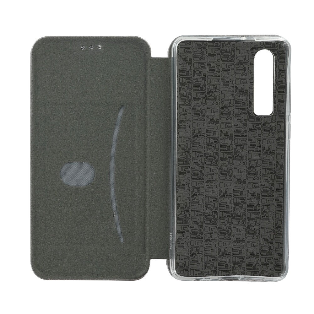 Flip Schutzhülle für Huawei P30 Grau Handyhülle Tasche Schutz Case cnt1276
